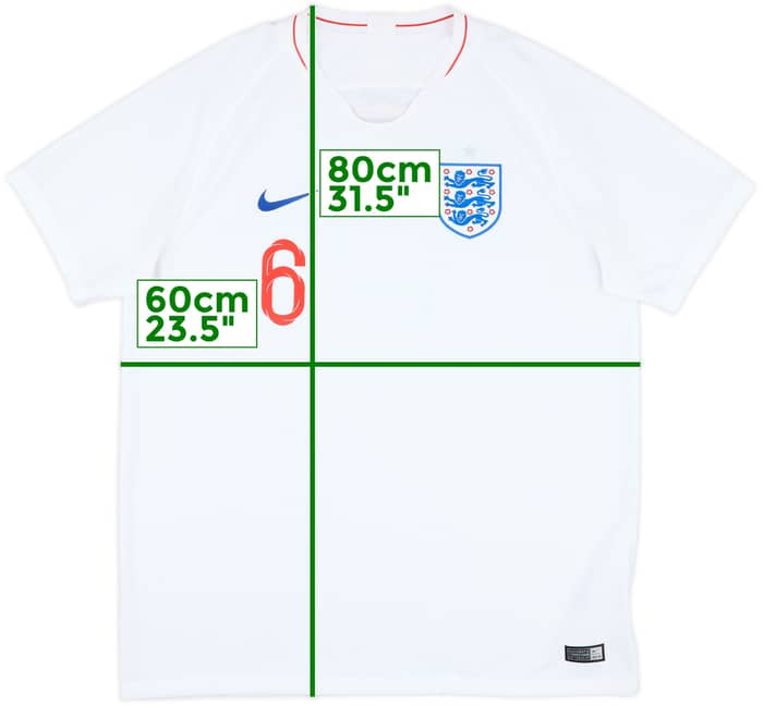 2018-19 England Home Shirt #6 - 9/10 - (XL)