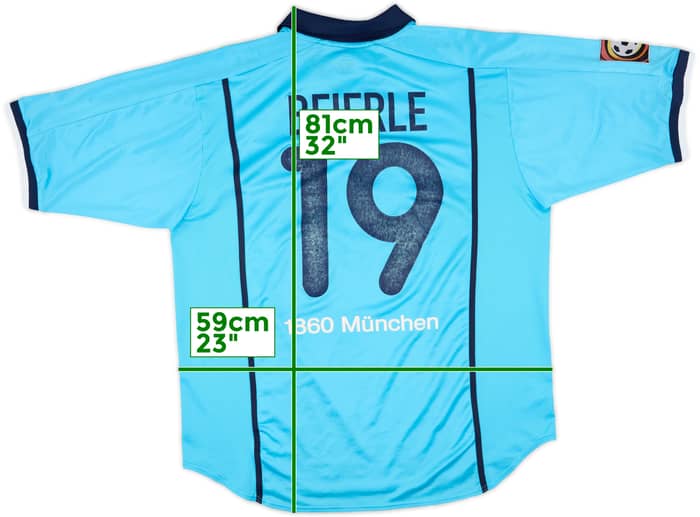2000-01 1860 Munich Match Issue Home Shirt Beierle #19