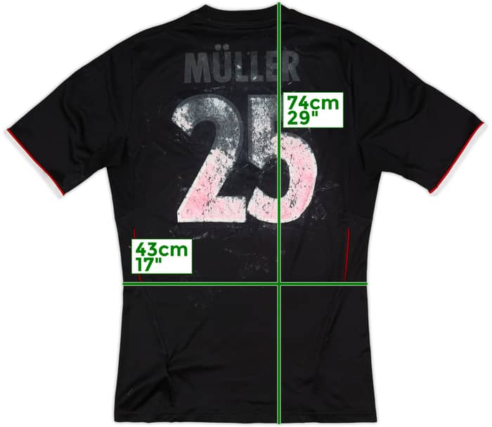 2011-12 Bayern Munich Third Shirt Muller #25 - 3/10 - (S)