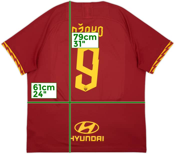 2019-20 Roma Home Shirt Dzeko #9 - 7/10 - (XXL)