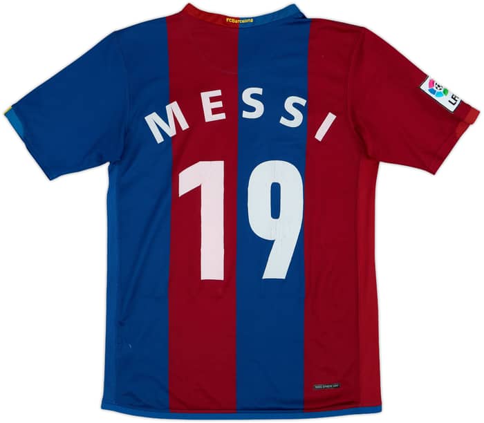 2006-07 Barcelona Home Shirt Messi #19 - 6/10 - (XL.Boys)