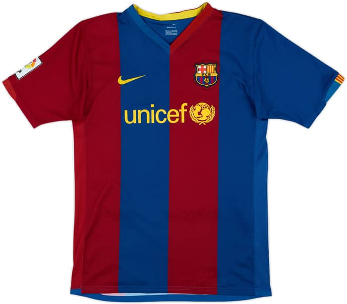 2006-07 Barcelona Home Shirt Messi #19 - 6/10 - (XL.Boys)