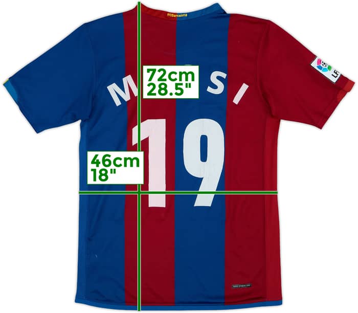 2006-07 Barcelona Home Shirt Messi #19 - 6/10 - (XL.Boys)