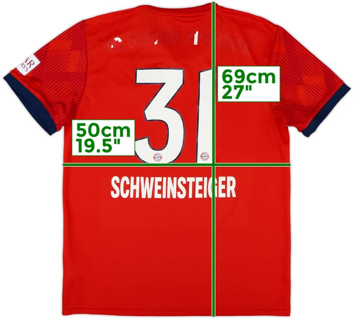 2018-19 Bayern Munich Home Shirt Schweinsteiger #31 - 4/10 - (M)