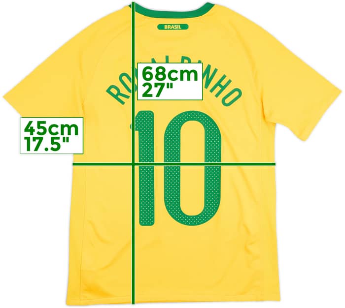 2010-11 Brazil Home Shirt Ronaldinho #10 - 8/10 - (XL.Boys)