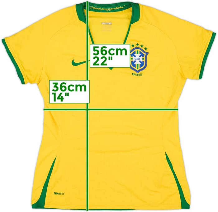 2008-10 Brazil Home Shirt - 9/10 - (Women's S)