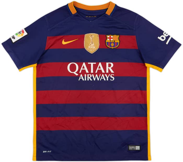 2015-16 Barcelona Home Shirt Messi #10 - 6/10 - (L.Boys)