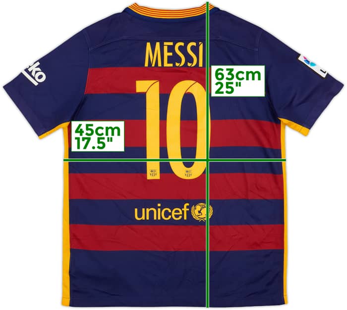 2015-16 Barcelona Home Shirt Messi #10 - 6/10 - (L.Boys)