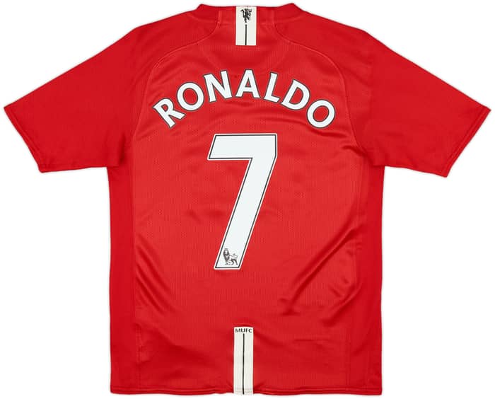 2007-09 Manchester United Home Shirt Ronaldo #7 - 6/10 - (XL.Boys)