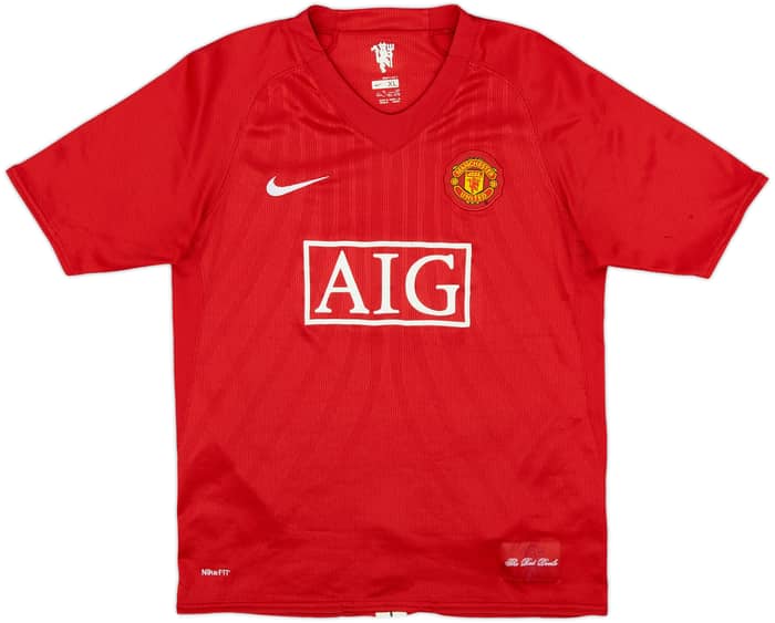 2007-09 Manchester United Home Shirt Ronaldo #7 - 6/10 - (XL.Boys)
