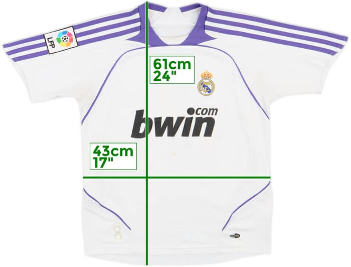2007-08 Real Madrid Home Shirt - 5/10 - (S.Boys)