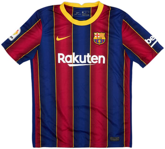 2020-21 Barcelona Home Shirt Messi #10 - 7/10 - (XL.Boys)
