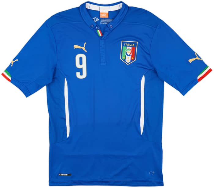 2014-15 Italy Home Shirt Balotelli #9 - 9/10 - (L)