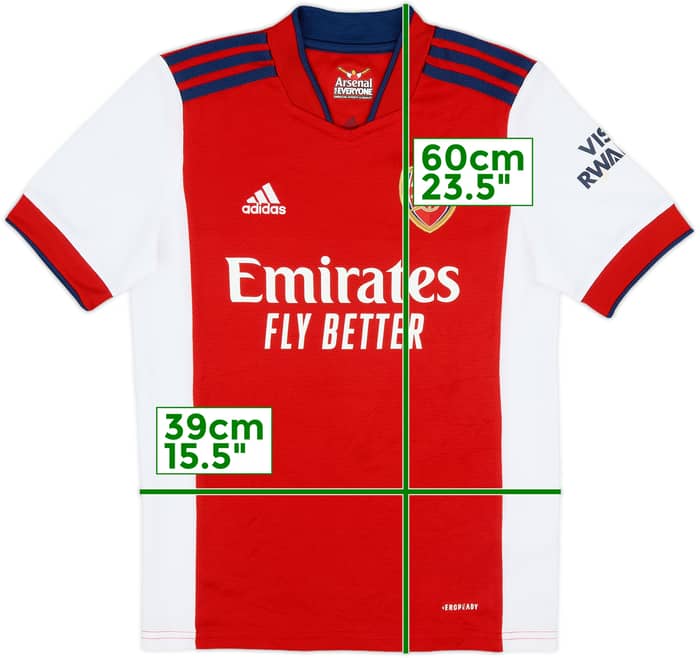 2021-22 Arsenal Home Shirt - 9/10 - (M.Boys)