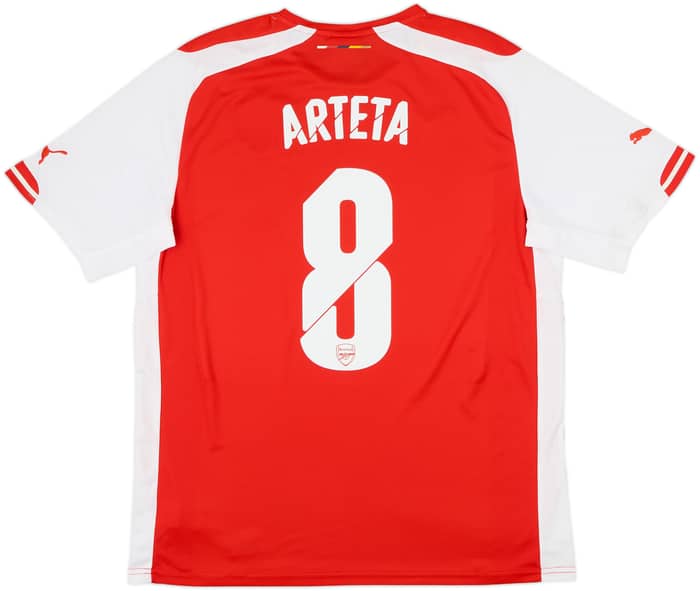 2014-15 Arsenal Home Shirt Arteta #8 - 6/10 - (XL)