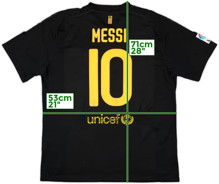 2011-12 Barcelona Away Shirt Messi #10 - 5/10 - (XL)