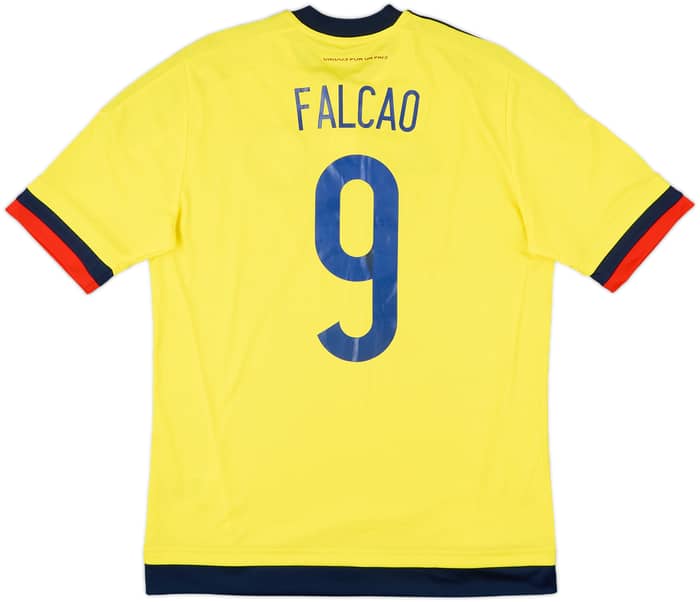 2015 Colombia Copa America Home Shirt Falcao #9 - 6/10 - (XL.Boys)