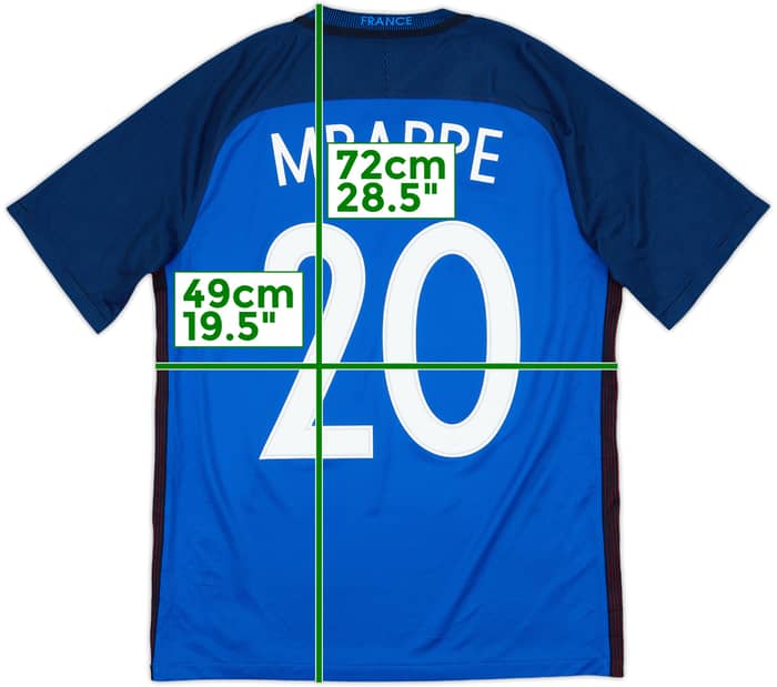 2016-17 France Home Shirt Mbappe #20 - 6/10 - (M)