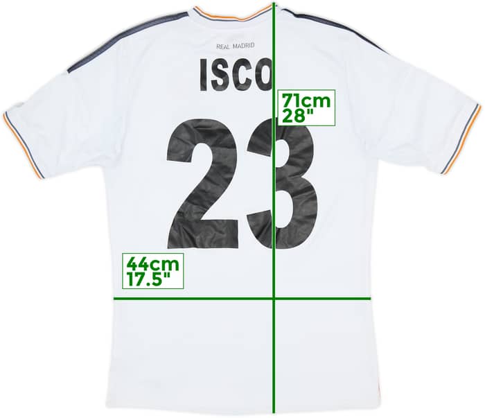 2013-14 Real Madrid Home Shirt Isco #23 - 7/10 - (XL.Boys)