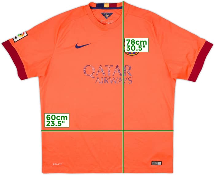 2014-15 Barcelona Away Shirt - 5/10 - (XXL)
