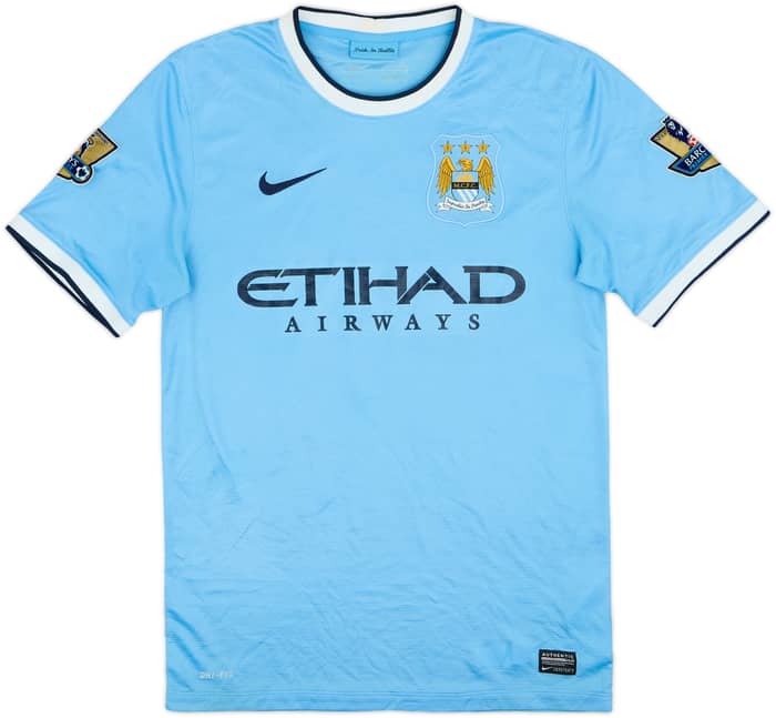 2013-14 Manchester City Home Shirt Champions #14 - 7/10 - (S)