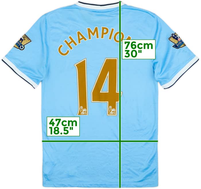 2013-14 Manchester City Home Shirt Champions #14 - 7/10 - (S)