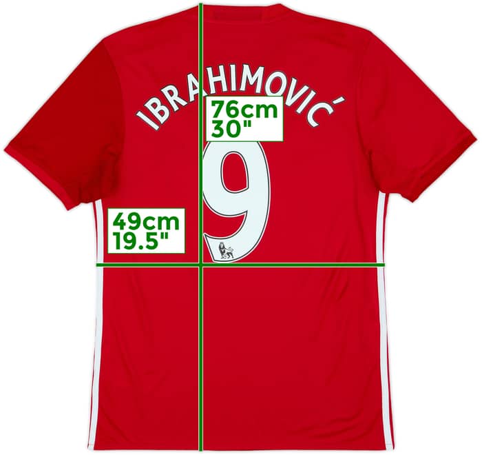 2016-17 Manchester United Home Shirt Ibrahimovic #9 - 6/10 - (M)