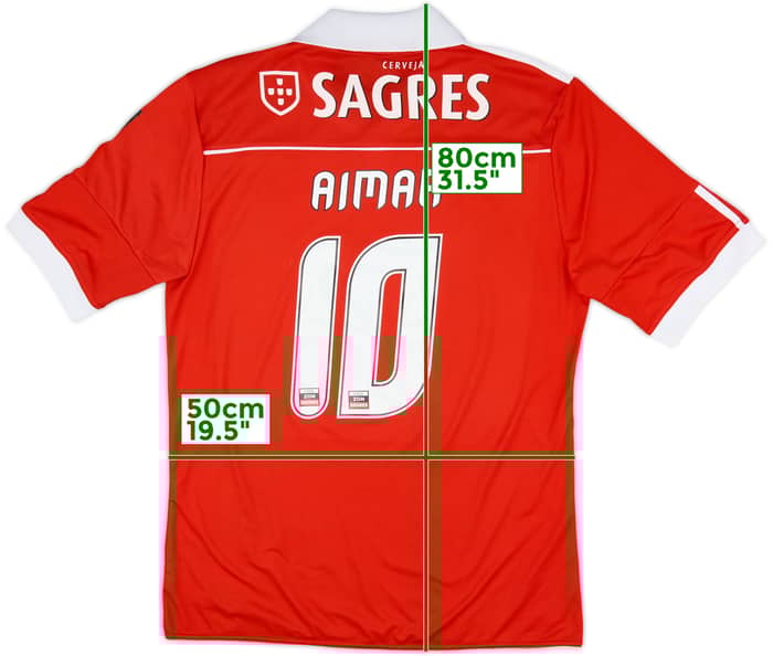 2010-11 Benfica Home Shirt Aimar #10 - 7/10 - (XL)