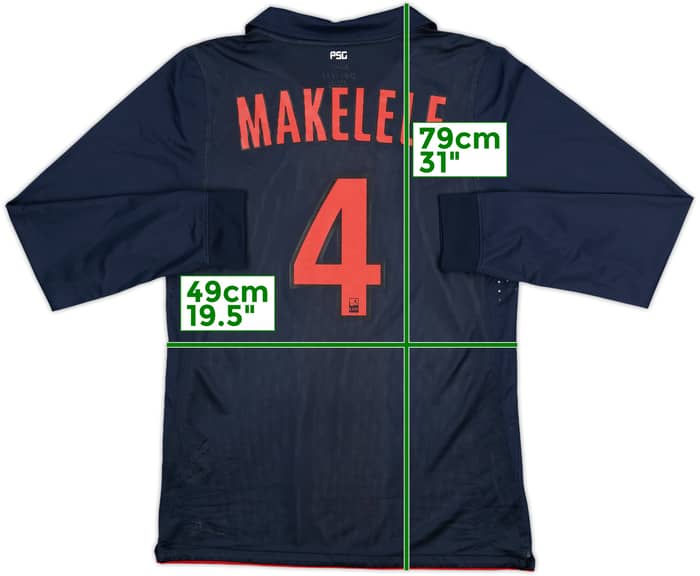 2010-11 Paris Saint-Germain Player Issue Away L/S Shirt Makelele #4 - 8/10 - (L)
