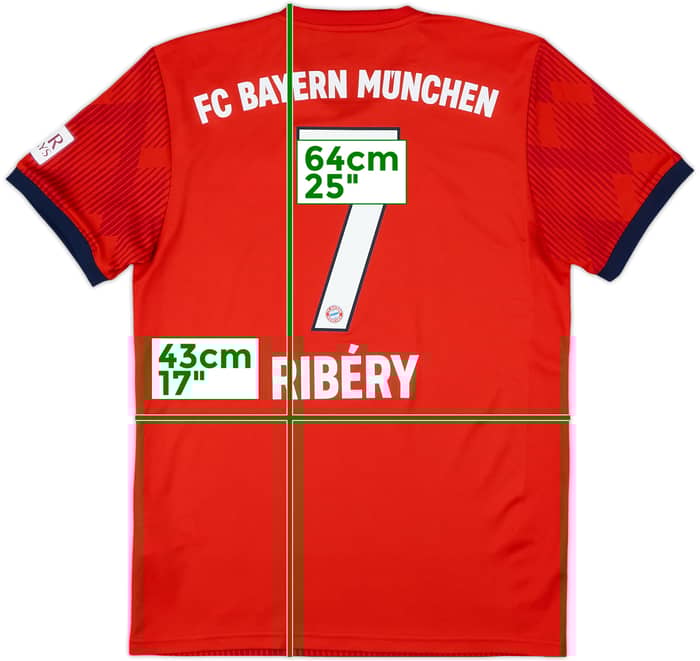 2018-19 Bayern Munich Home Shirt Ribery #7 - 10/10 - (S)