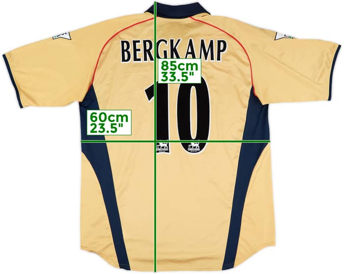 2001-02 Arsenal Away Shirt Bergkamp #10 - 8/10 - (XXL)