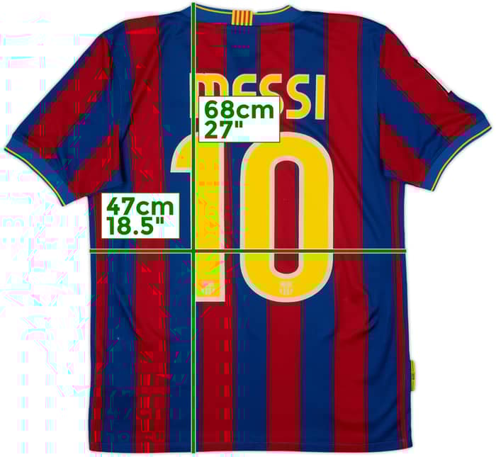 2009-10 Barcelona Home Shirt Messi #10 - 8/10 - (XL.Boys)