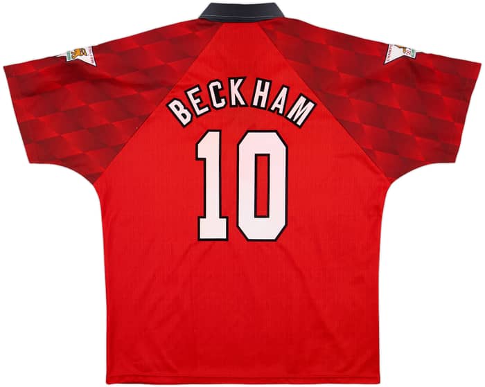 1996-98 Manchester United Home Shirt Beckham #10 - 9/10 - (XL)