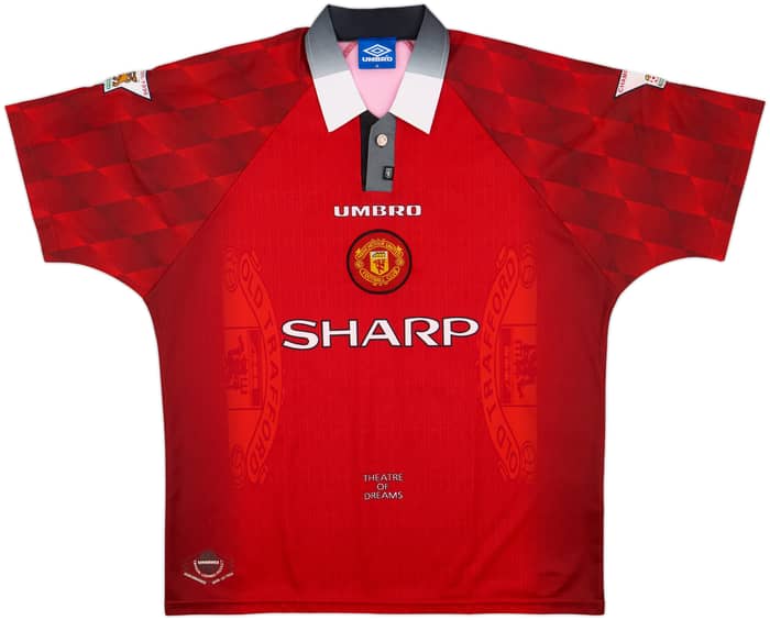 1996-98 Manchester United Home Shirt Beckham #10 - 9/10 - (XL)