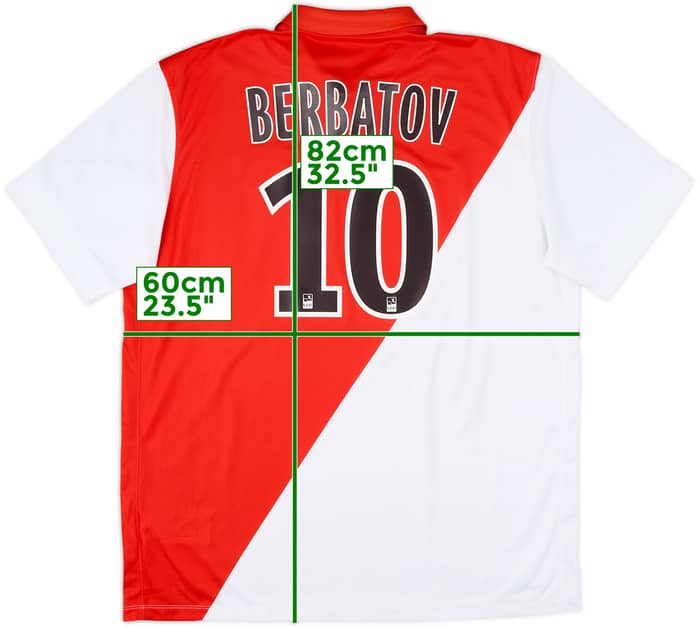 2014-15 Monaco Home Shirt Berbatov #10 - 8/10 - (XL)