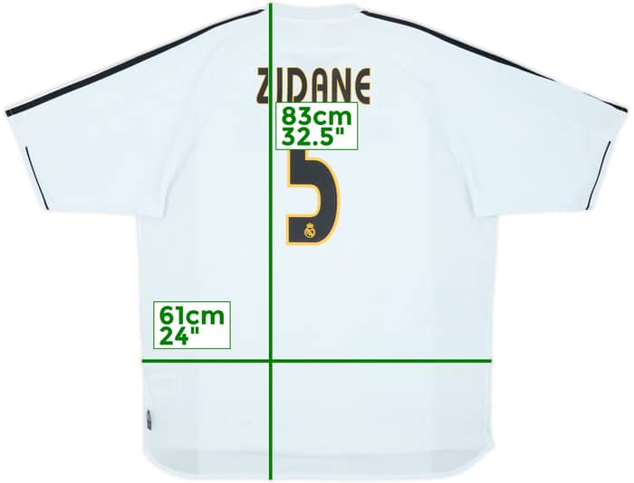 2003-04 Real Madrid Local Camiseta Zidane #5 - 8/10 - (XL)