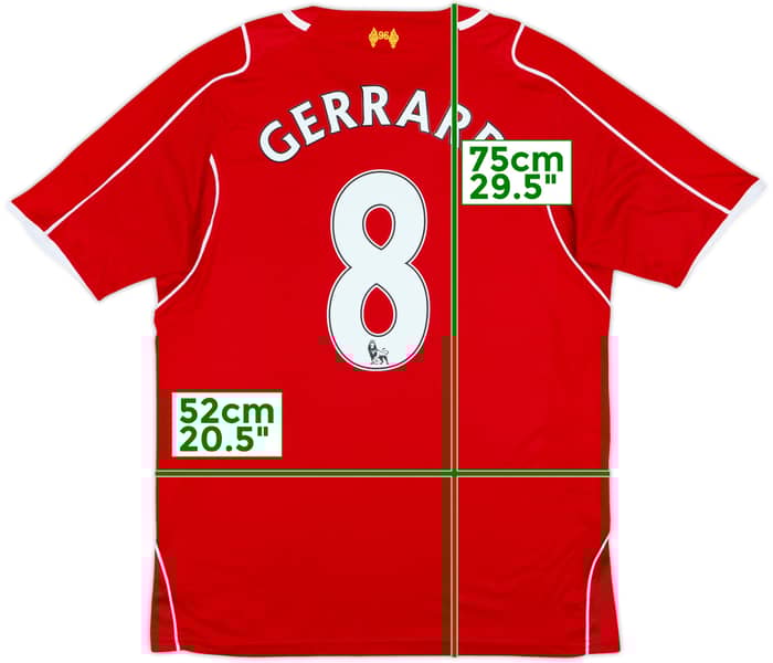 2014-15 Liverpool Home Shirt Gerrard #8 - 6/10 - (M)