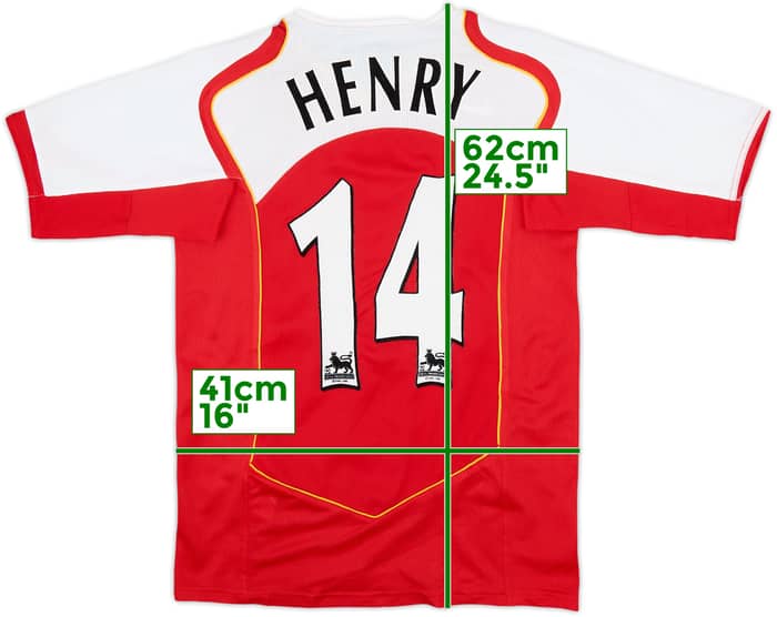 Camiseta de local del Arsenal 2004-05 Henry #14 - 9/10 - (Niños L)