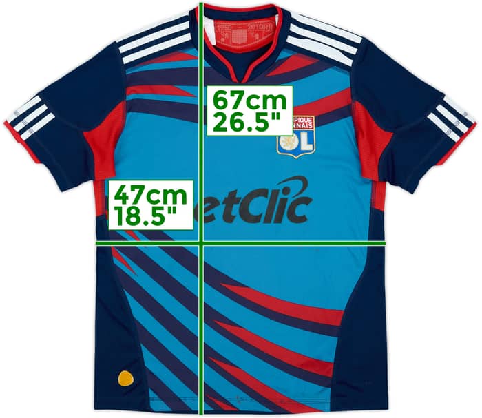 Camiseta de la tercera equipación del Lyon 2010-11 - 5/10 - (Niños XL)