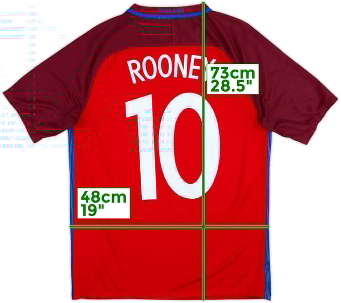 2016-17 England Away Shirt Rooney #10 - 7/10 - (M)