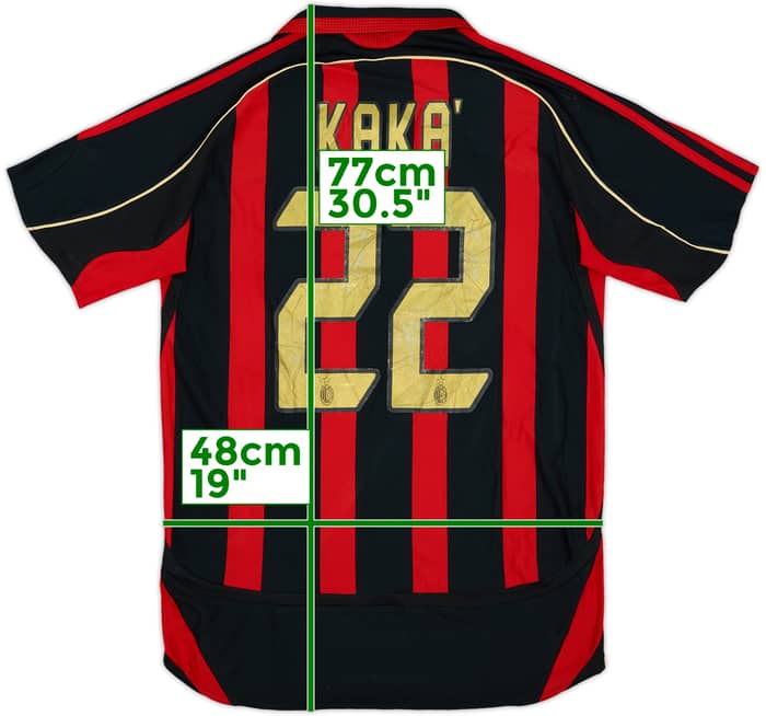 2006-07 AC Milan Home Shirt Kaka #22 - 4/10 - (S)