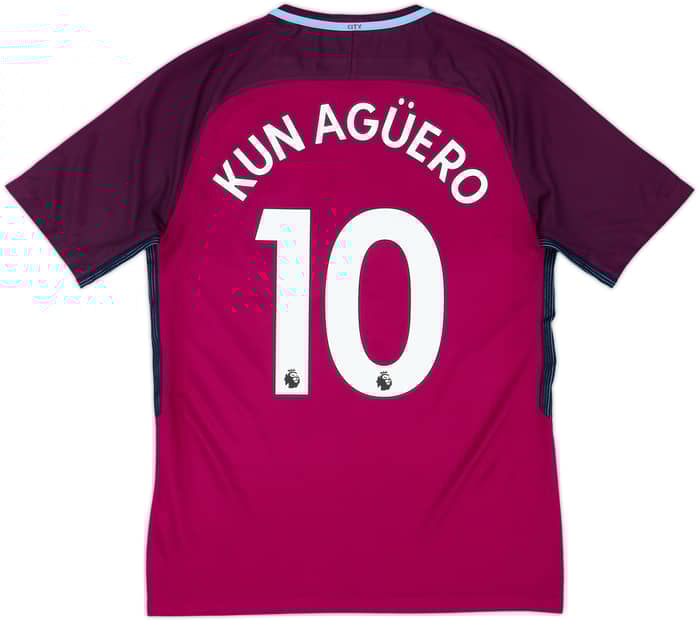 2017-18 Manchester City Away Shirt Kun Aguero #10 - 6/10 - (M)