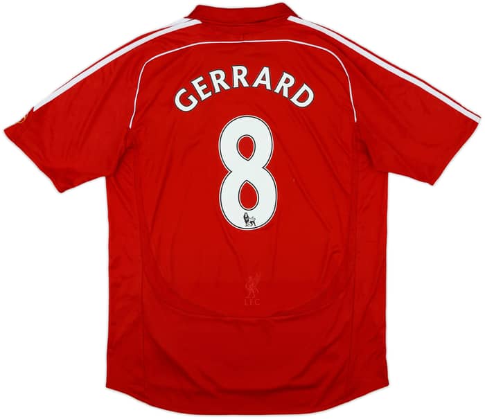 2006-08 Liverpool Home Shirt Gerrard #8 - 6/10 - (XL)