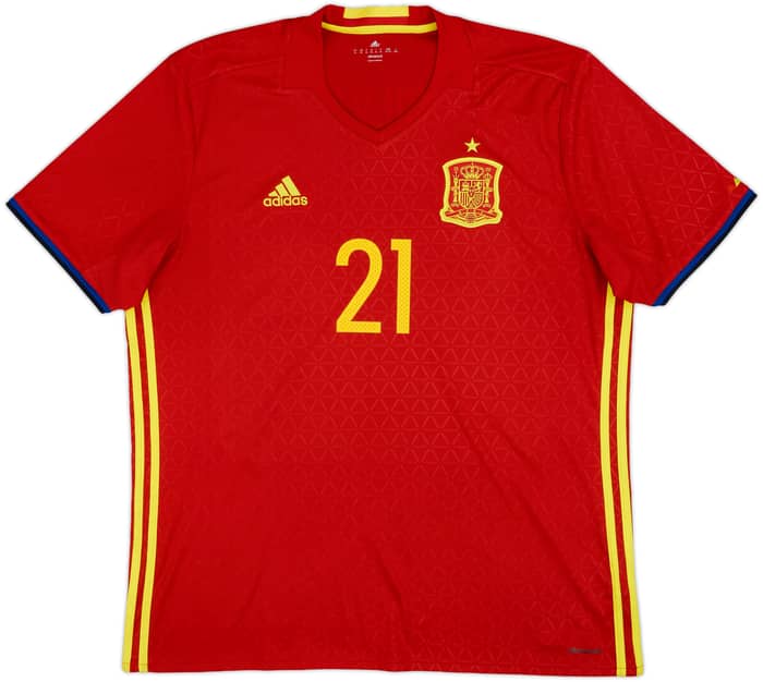 2016-17 Spain Home Shirt Silva #21 - 8/10 - (XL)
