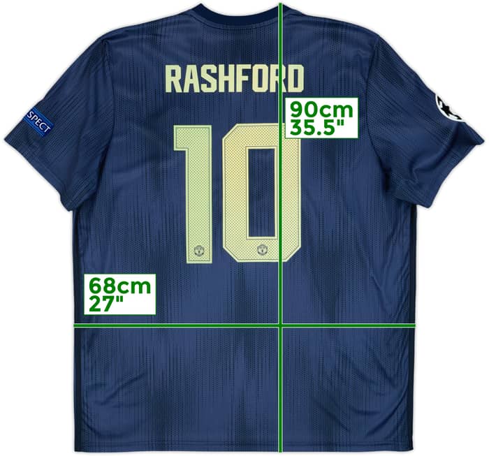 2018-19 Manchester United Third Shirt Rashford #10 - 9/10 - (XXL)