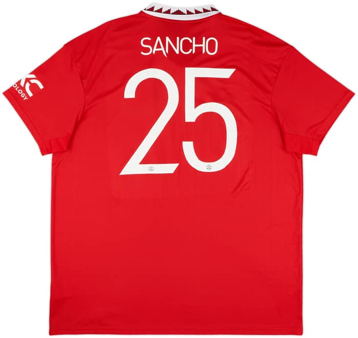 2022-23 Manchester United Home Shirt Sancho #25 - 7/10 - (XXL)