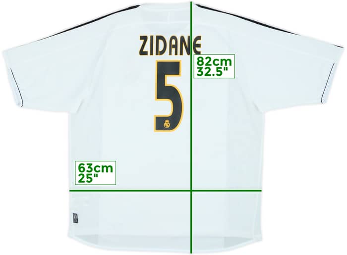 2003-04 Real Madrid Home Shirt Zidane #5 - 6/10 - (XL)