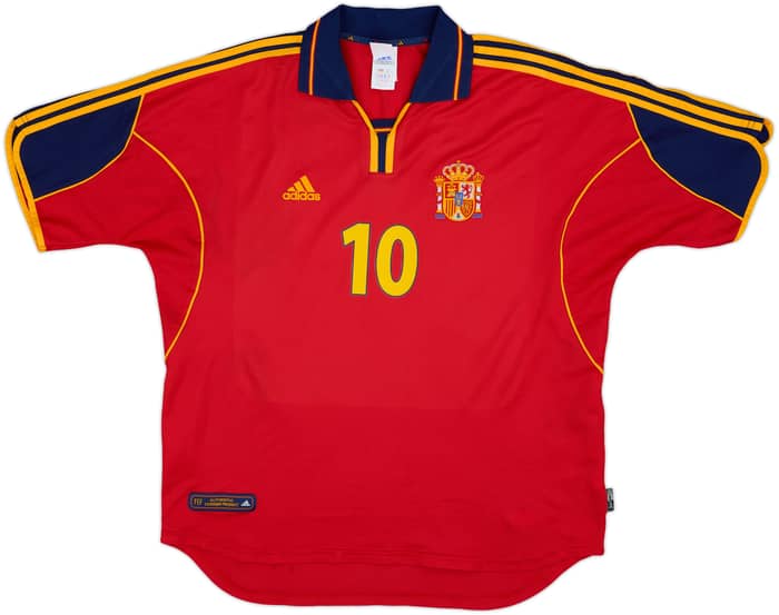 1999-02 Spain Home Shirt Raul #10 - 6/10 - (XL)