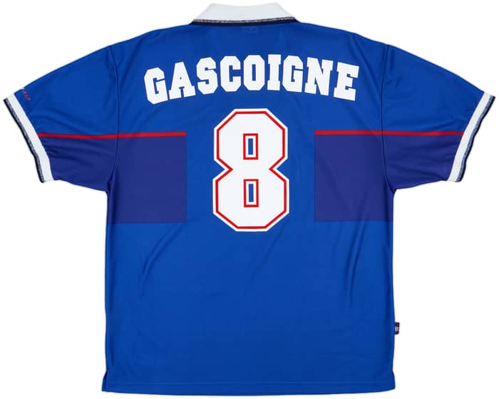 1997-99 Rangers Home Shirt Gascoigne #8 - 8/10 - (XL)