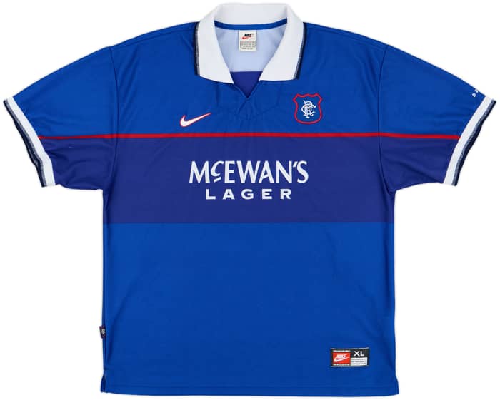 1997-99 Rangers Home Shirt Gascoigne #8 - 8/10 - (XL)